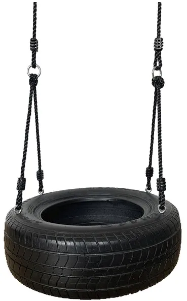 Nordic Play Däckgunga med svart rep Active