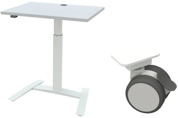 Enkel höj- och sänkbar bord - hjul
