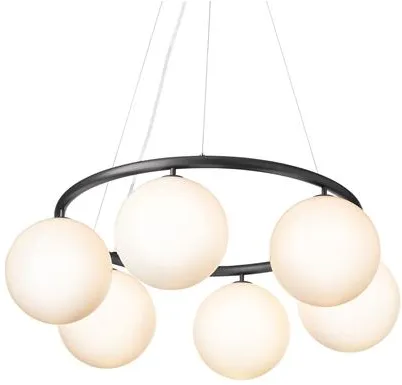 Nuura Miira 6 Circular Kandelaber Rock Grey/Opal Vit