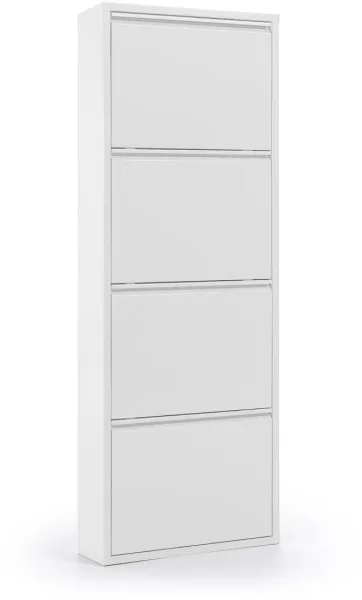 Ode, Skohylla, vit, H136x50x15 cm